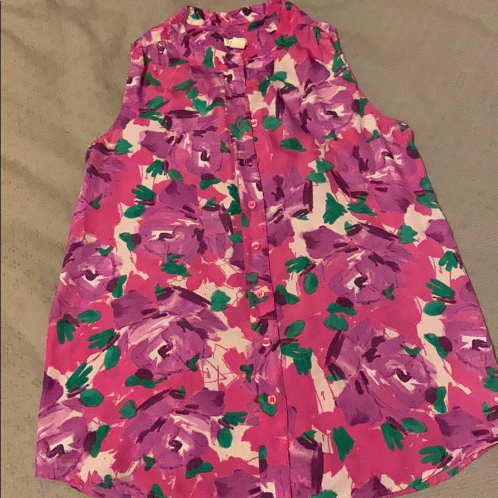 J. Crew sleeveless flowy button down
